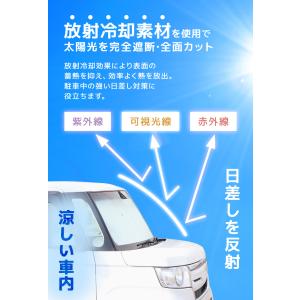 サンシェード 車 傘型 ハイエース フロントガ...の詳細画像2