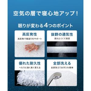 マットレス 高反発 セミダブル 三つ折り 洗え...の詳細画像1