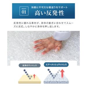 マットレス 高反発 セミダブル 三つ折り 洗え...の詳細画像3