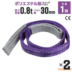 スリングベルト 1m 2本セット ナイロンスリング 耐荷800kg
