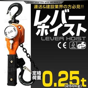 【非公開】レバーホイスト 0.25トン 巻き上げ 巻き下げ 荷締め 250kg 運搬用チェーンブロック