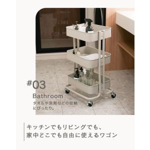 キッチンワゴン 収納 キャスター付き バスケッ...の詳細画像4