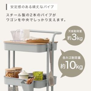 キッチンワゴン キャスター付き 3段 天板 ス...の詳細画像5