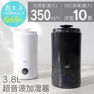 【非表示廃盤】加湿器 超音波式 おしゃれ 大容量 3.8L 卓上 インテリア 手入れ簡単 タワー型 卓上 小型 モダン リビング インテリア お手入れ