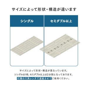 すのこベッド シングル すのこマット 折りたた...の詳細画像3