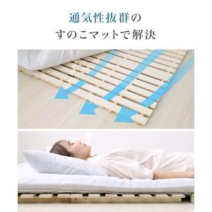 すのこベッド シングル すのこマット 折りたた...の詳細画像5