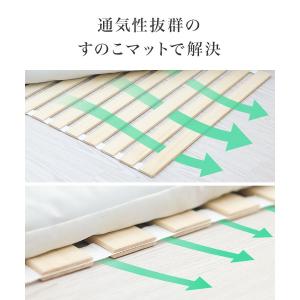 すのこベッド ダブル すのこマット ふとん す...の詳細画像5