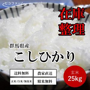 【在庫整理】お米 コメ 25kg 令和２年産 コシヒカリ100% 群馬県産 安い 訳あり 農家直送 玄米白米無洗米在庫処分