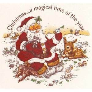 ポーセラーツ転写紙　クリスマスマジカルタイム  70mm