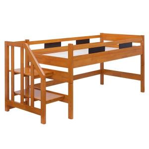 システムベッド 子供 大人用 階段付き ロータイプ ロフトベッド 木製 木 H111cm Oise Loft Step(オワーズ ロフトステップ) 4色対応