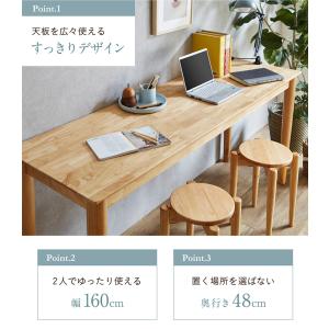 デスク 幅160cm 単品 学習机 リビングデ...の詳細画像4
