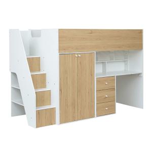 システムベッド 子供 大人用 ロフトベッド ハイタイプ システムデスク おしゃれ デスクベッド 学習デスク チェスト Phat(ファット)