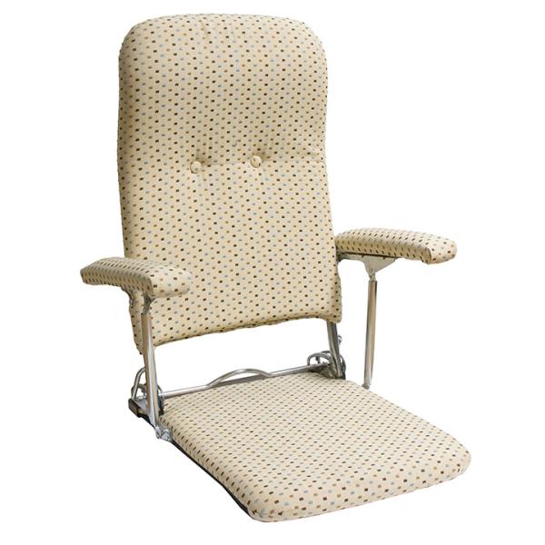 日本製 座椅子 肘付き 折りたたみ座椅子 PLACE(プラス) YS-1046 父の日ギフト