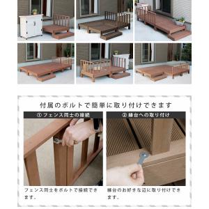 コーナーフェンス フェンス 手すり 柵 ウッド...の詳細画像4