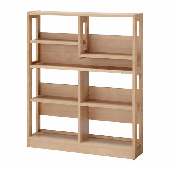 国産 完成品 アルダー無垢材使用 ブックラック サイドラック 天板拡張 薄型 子供 本棚 シェルフ ...