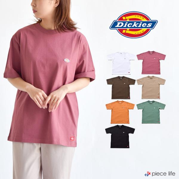 Dickies ディッキーズ ワンポイント ミニワッペン 半袖Tシャツ Tシャツ カットソー 半袖 ...