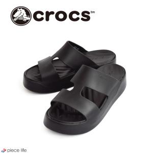 正規取扱店2024春夏新作 Crocs クロックス サンダル GETAWAY ゲッタウェイ プラットフォーム H ストラップ レディース 春 夏 秋 厚底  209409｜piecelife