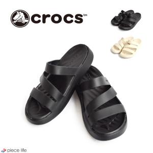 正規取扱店2024春夏新作 Crocs クロックス サンダル GETAWAY ゲッタウェイ ストラッピー レディース 春 夏 秋 ブラック スタッコ 209587｜piecelife