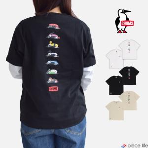 2025春夏新作 CHUMS チャムス Tシャツ 半袖 寿司 湯呑み すし バックプリント ブービースシフレンドTシャツ トップス 綿100％ メンズ レディース CH01-2521｜piecelife
