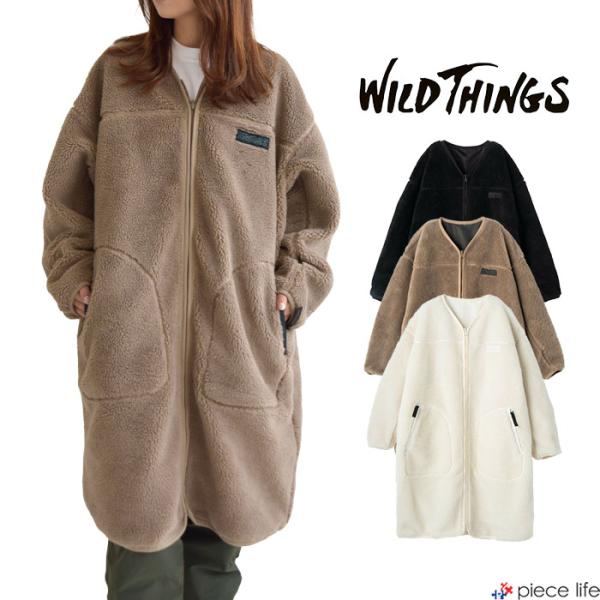 ワイルドシングス WILDTHINGS コート フラフィーボアリバーシブルコート レディース 秋 冬...