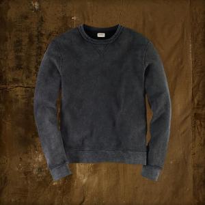 DENIM & SUPPLY デニム＆サプライ メンズ ロゴパッチ付 長袖トレーナー ダークインディゴ No.rlds-frenchterrypo3di｜pieceofla