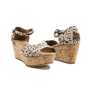 TOMS/トムズ/レディース/ウェッジ・サンダル「Platform Wedges」/スノー・レオパー...