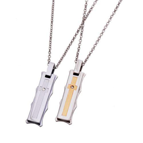 リング メンズ レディース 天然ダイヤモンド サージカルステンレス316L製 2段プレートペンダント...