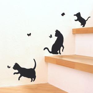 ウォールステッカー ガラス専用ステッカー ハウスジーダ Haus gida 動物モチーフ ねこファミリー2 ネコ 猫 インテリア雑貨 模様替え 爆買