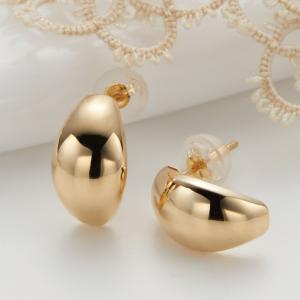 田中貴金属 GINZA TANAKA K18YG イエローゴールド フープ オーバル