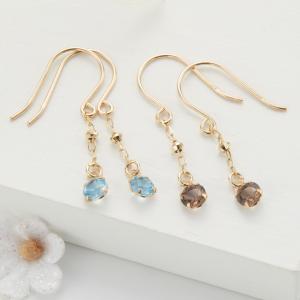 sowi ピアス K10YG オパール×オニキス オーロラ シナジーコレクション