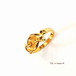 リング 指輪 レディース 日本製 真鍮 ドルフィン イルカ ゴールド ファッション 細め 可愛い