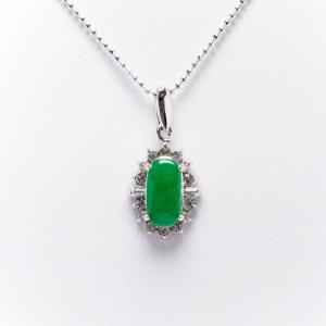 Lucky365 翡翠 ヒスイ 硬玉 幸せのドーナツ型 ペンダントトップ