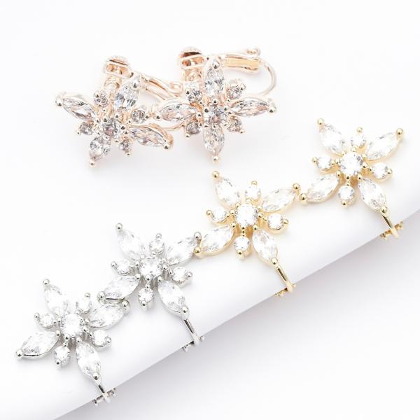 フラワーイヤリング 痛くならない ニッケルフリー 低金属アレルギー お花 大人可愛い 爆買