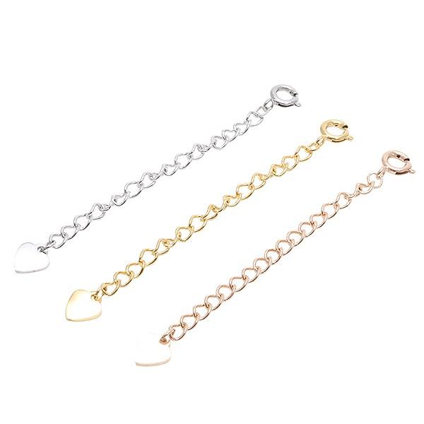 アジャスターチェーン ステンレス 低アレルギー 延長チェーン 6.5cm ネックレス ブレスレット ...