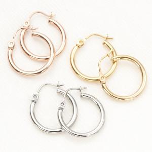 フープピアス パイプスナップピアス　ステンレス　低アレルギー｜piena