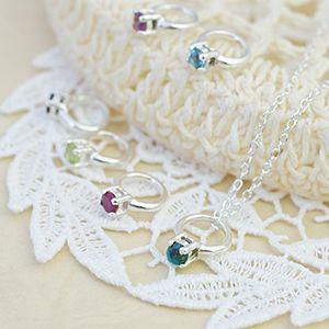 銀製ベビーリングネックレス レディース ペンダント 誕生石ベビーリング シルバー925 爆買