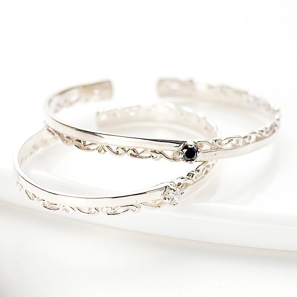 ペアバングル シルバー925 スターリングシルバー シルバーバングル ブレスレット ジルコニア 爆買