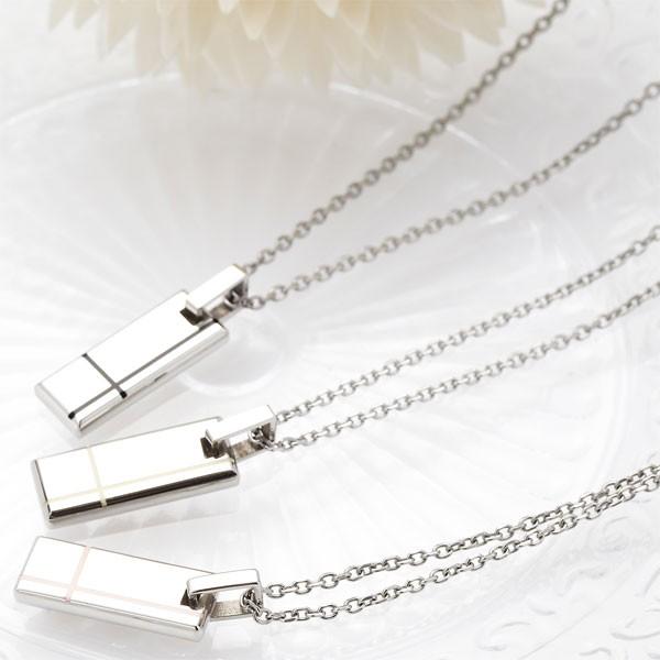 レディースネックレス プレート 長方形  ステンレスペンダント レジン ライン 文字刻印無料 金属ア...