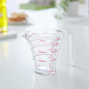 計量カップ 段差で測れるメジャーカップ 食器洗浄機対応 200ml