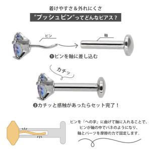 ボディピアス プッシュピン ピアス 軟骨 つけ...の詳細画像5