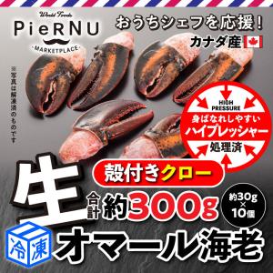 【冷凍】生オマール海老（カナダ産） 殻付きクロー 約300g［約30g×10個］｜piernu