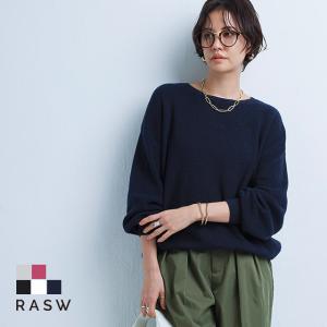 ニット クルーネック ゆったりシルエット シンプルニット サマーニット レディース RASW