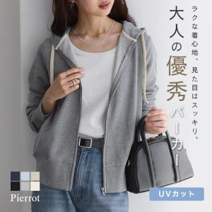 (タイムセール)(期間限定！送料無料) パーカー レディース UVカット ジップパーカー ライトスウェット UV対策 あすつく