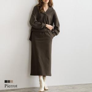 (2412在庫0)スカート 裏起毛 あったか USAコットン ロング丈 ベージュ ブラウン 春 冬 レディース