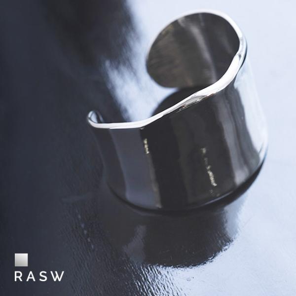 RASW シルバー ワイド バングル トレンド レディース