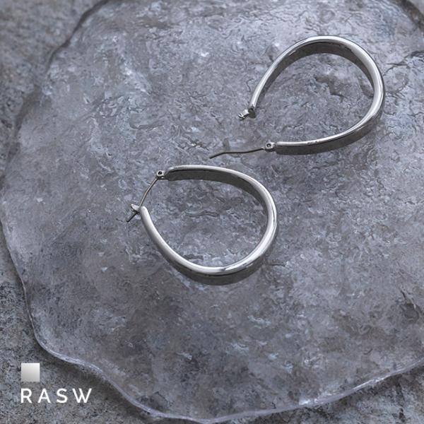 RASW ツヤ感 ゴールド シルバー ピアス レディース MD2