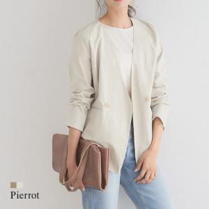 ジャケット テーラードジャケット ノーカラー 羽織り