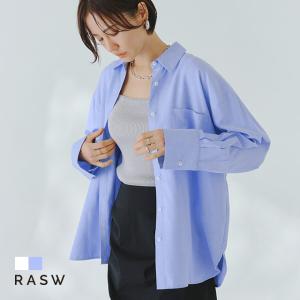 シャツ トップス ワイドカフス ラウンドカット シンプル オフィス レディース RASW｜pierrot-webshop