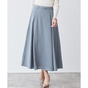 (2409在庫0 カテ移動＆倉庫)フレアスカート ロング ウエストベルト ボトムス レディース MD