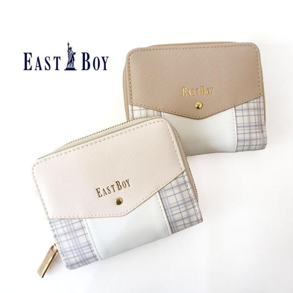 EASTBOY イーストボーイ ロゴ フローズンチェック  財布 合皮 カード収納  レディース か...